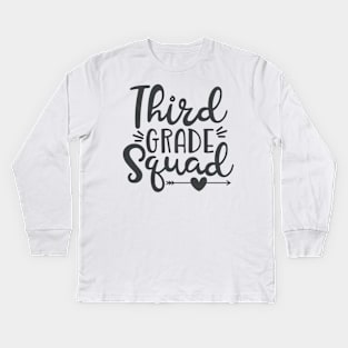 Third Grade Squad Back to School Student Kids Kids Long Sleeve T-Shirt